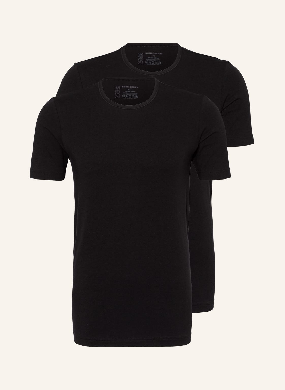 Schiesser 2er-Pack T-Shirts 95/5 schwarz Schiesser 2er-Pack T-Shirts 95/5 schwarz von Schiesser