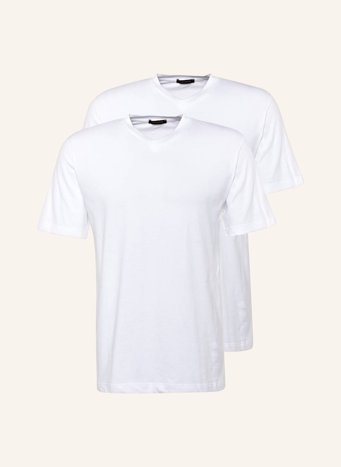 Schiesser 2er-Pack V-Shirts Essentials weiss von Schiesser