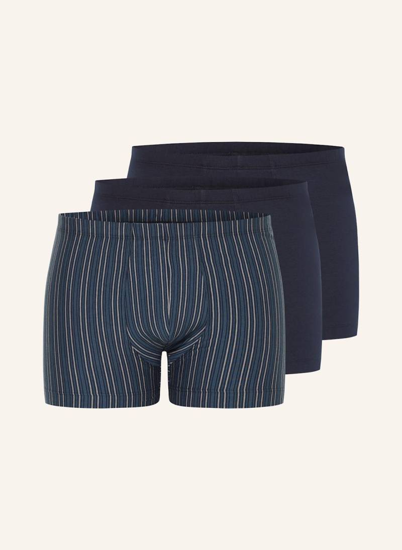 Schiesser 3er-Pack Boxershorts 95/5 blau von Schiesser