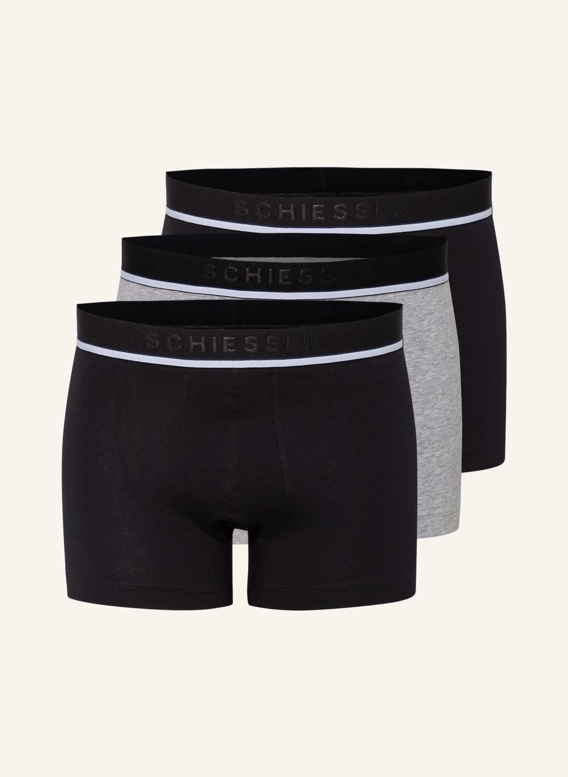 Schiesser 3er-Pack Boxershorts 95/5 schwarz Schiesser 3er-Pack Boxershorts 95/5 schwarz von Schiesser
