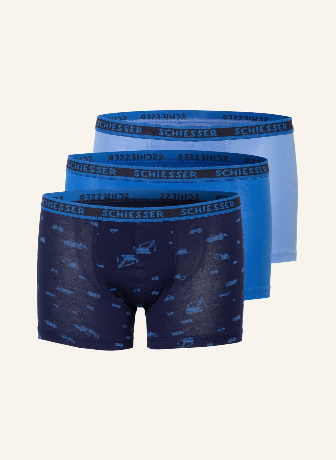 Schiesser 3er-Pack Boxershorts 95/5 weiss von Schiesser