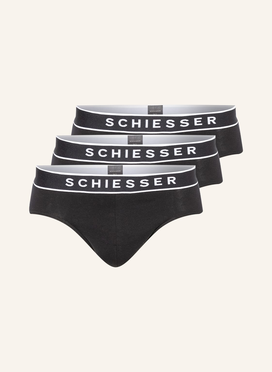 Schiesser 3er-Pack Slips 95/5 schwarz von Schiesser