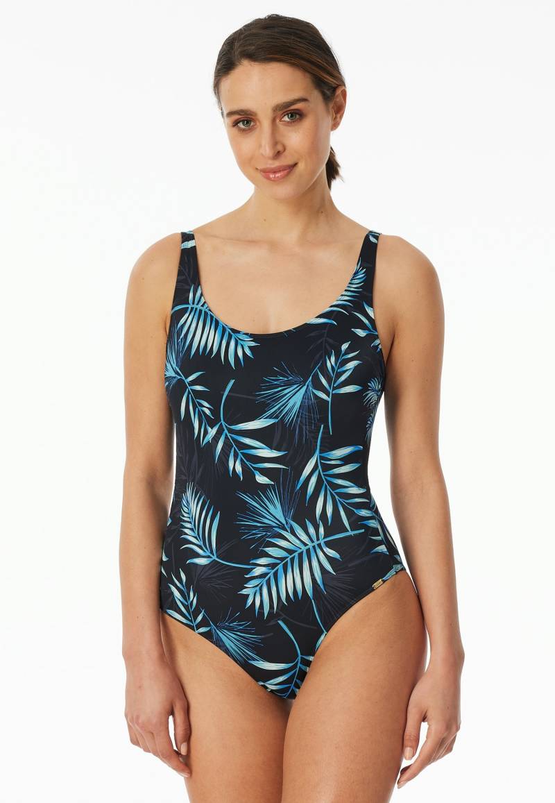 Schiesser Badeanzug »Aqua«, mit Palmenblattmuster, sportive Passform von Schiesser