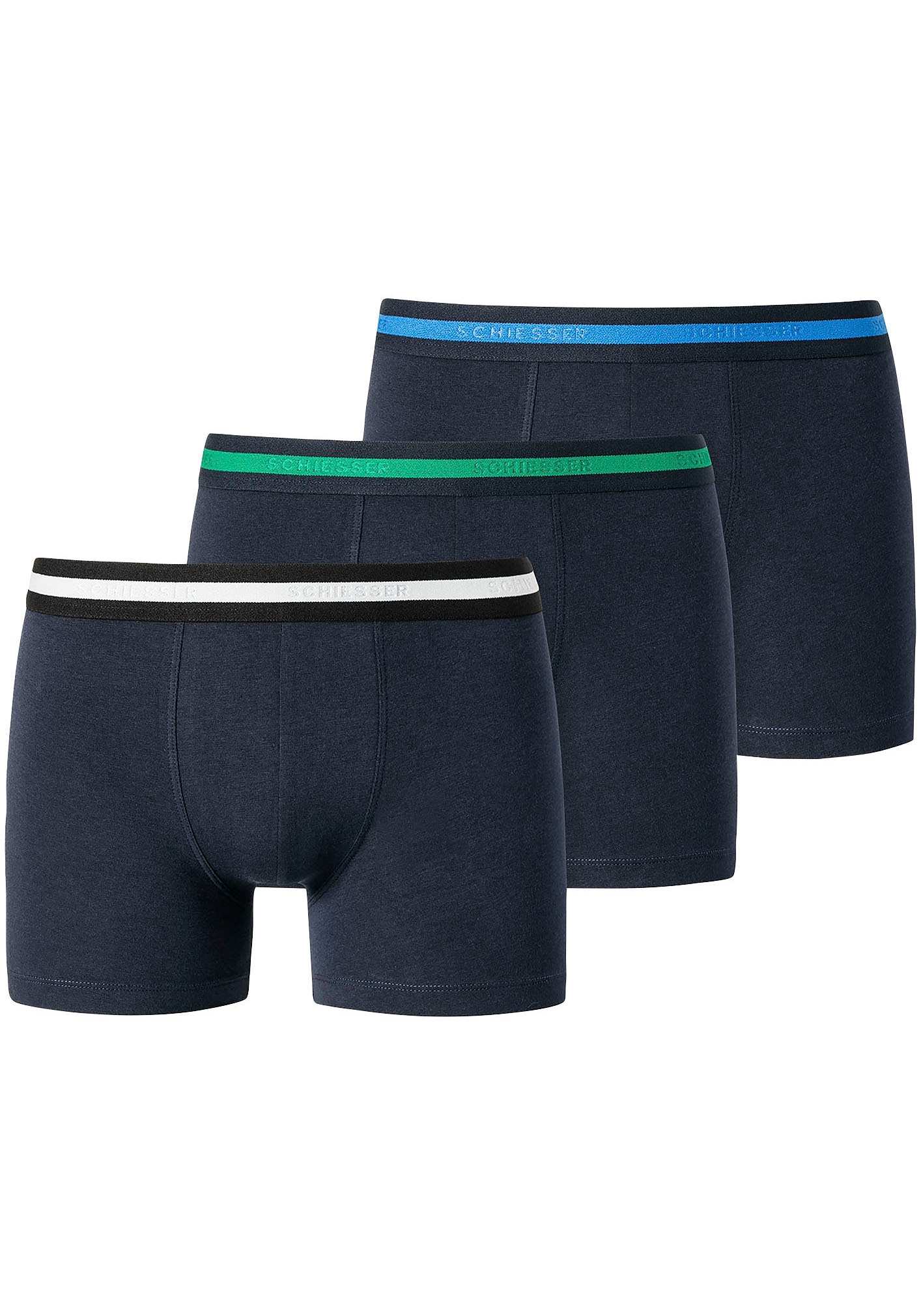 Schiesser Boxershorts »"95/5"«, (3er-Pack), mit gestreiftem Webgummibund von Schiesser