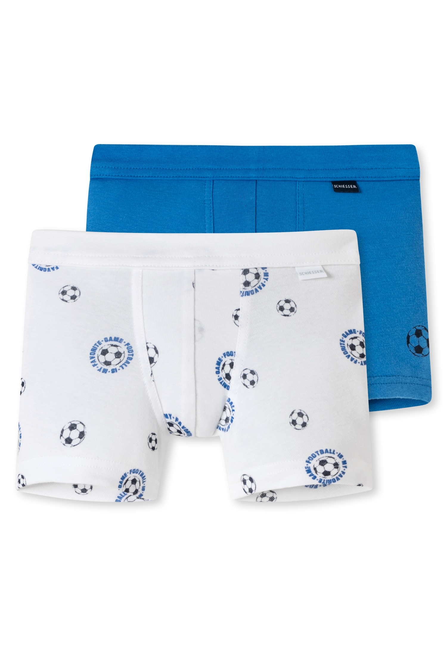 Schiesser Boxershorts »"Original Classics"«, (2er-Pack), mit Bagger-Motiv am Bein und maritim geringelt von Schiesser