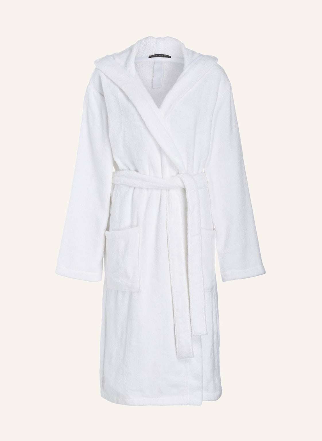 Schiesser Damen-Bademantel Essentials Mit Kapuze weiss Schiesser Damen-Bademantel Essentials Mit Kapuze weiss von Schiesser