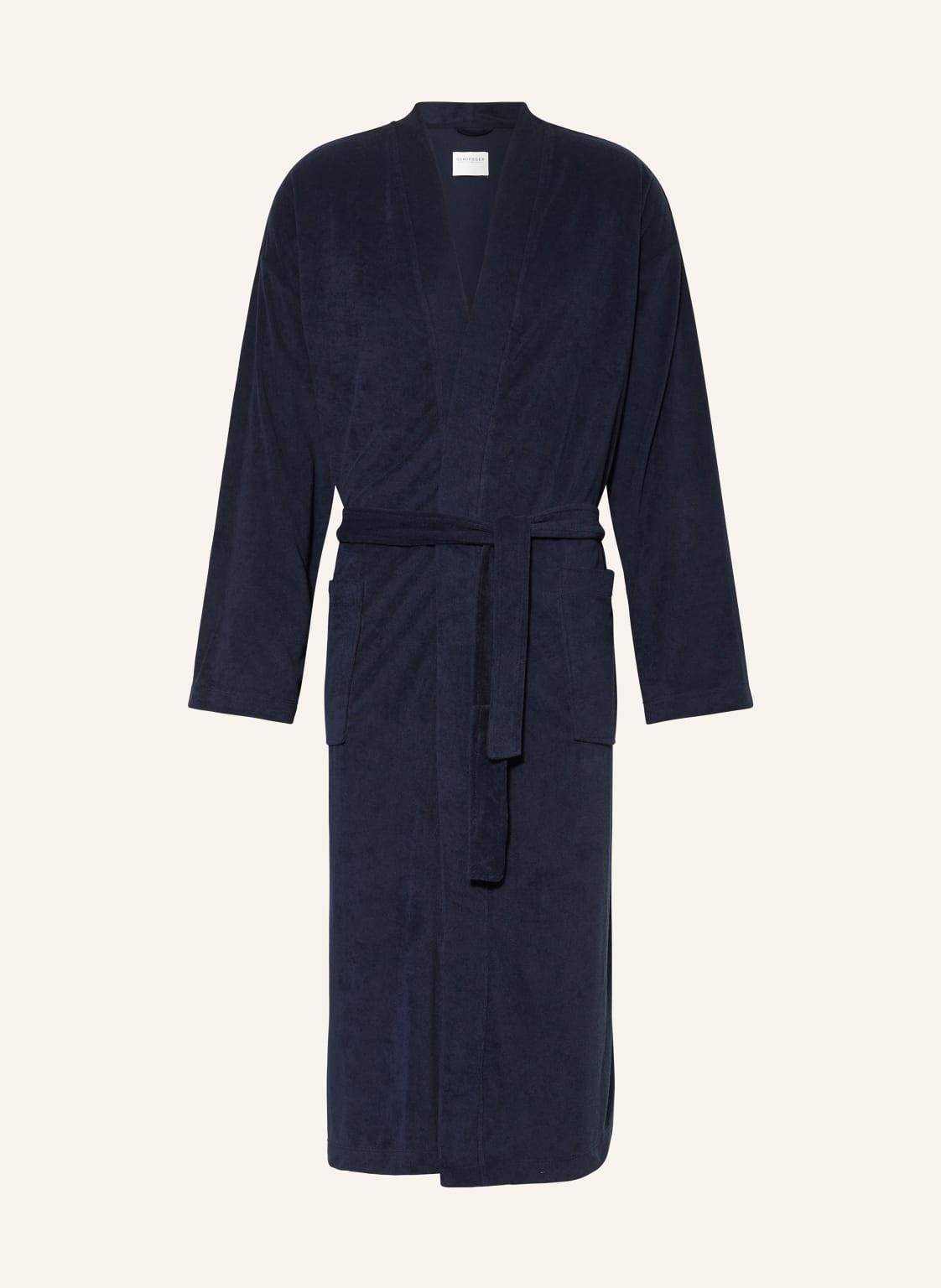 Schiesser Herren-Bademantel Feather Terry blau Schiesser Herren-Bademantel Feather Terry blau von Schiesser