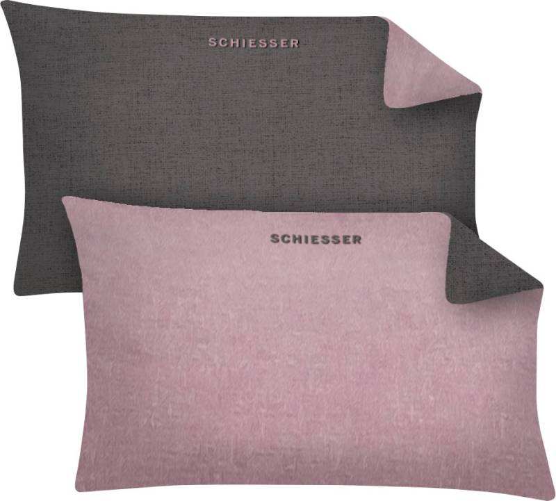 Schiesser Kissenbezüge »Schiesser Feinbiber Doubleface Kissenhüllen 2er Pack«, (2 St.), mit toller Wendeoptik von Schiesser