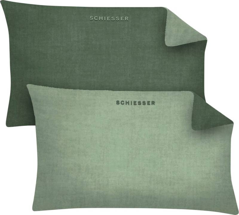 Schiesser Kissenbezüge »Schiesser Feinbiber Doubleface Kissenhüllen 2er Pack«, (2 St.), mit toller Wendeoptik von Schiesser