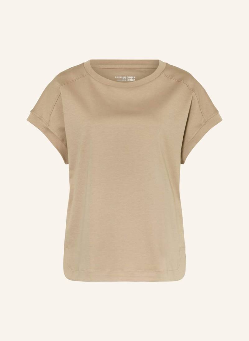 Schiesser Lounge-Shirt Mix+Relax beige von Schiesser