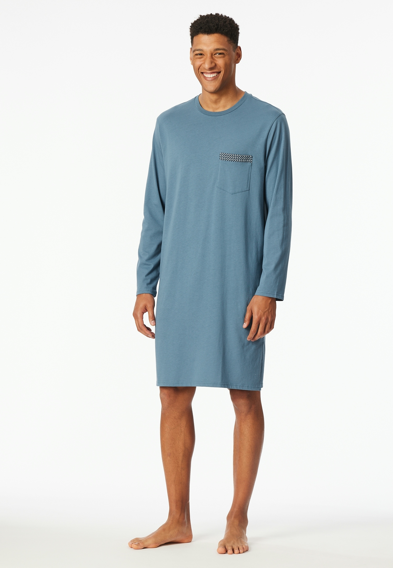 Schiesser Nachthemd »"Comfort Nightwear"«, Brusttasche mit gemustertem Saum Schiesser Nachthemd »"Comfort Nightwear"«, Brusttasche mit gemustertem Saum von Schiesser