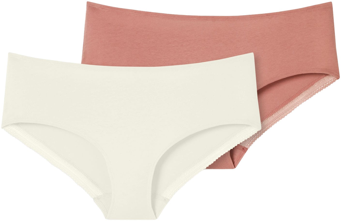 Schiesser Panty »"Cotton Lace"«, (2er Pack), mit femininem Spitzenband am Bund von Schiesser