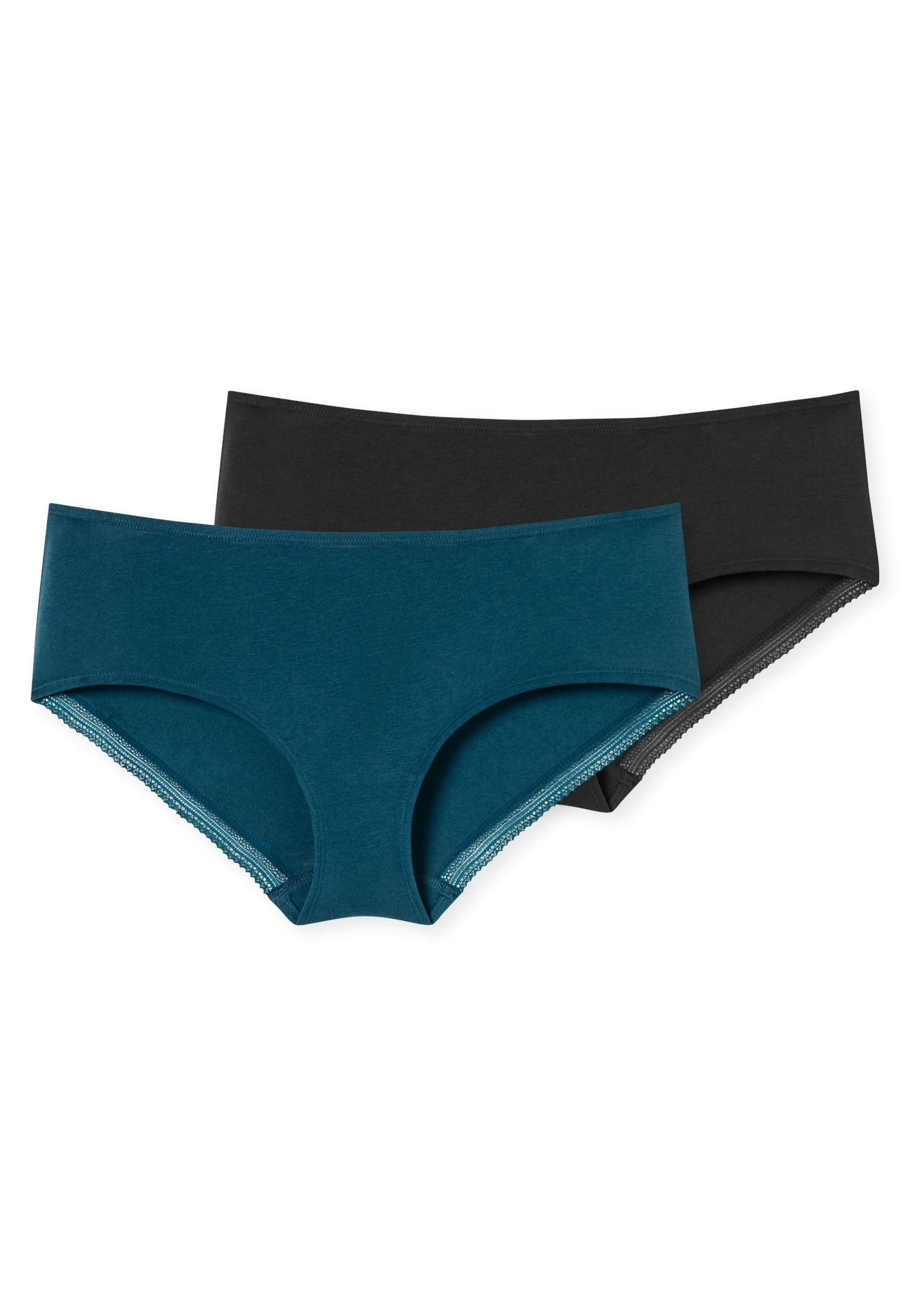 Schiesser Panty »"Cotton Lace"«, (2er Pack), mit femininem Spitzenband am Bund von Schiesser