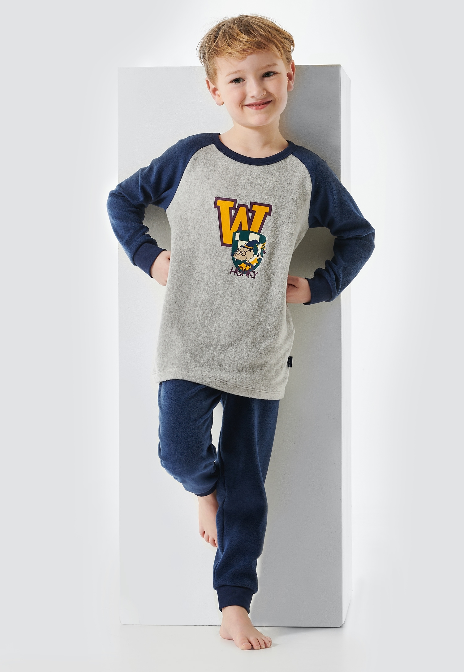 Schiesser Pyjama »"Rat Henry"«, (2 tlg.), mit grossem "W" im College-Look von Schiesser