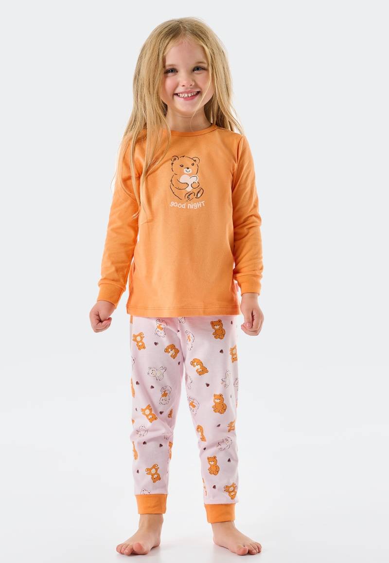 Schiesser Pyjama »"Natural Love"«, (2 tlg.), mit süssem Teddy-Motiv und Herzchen von Schiesser