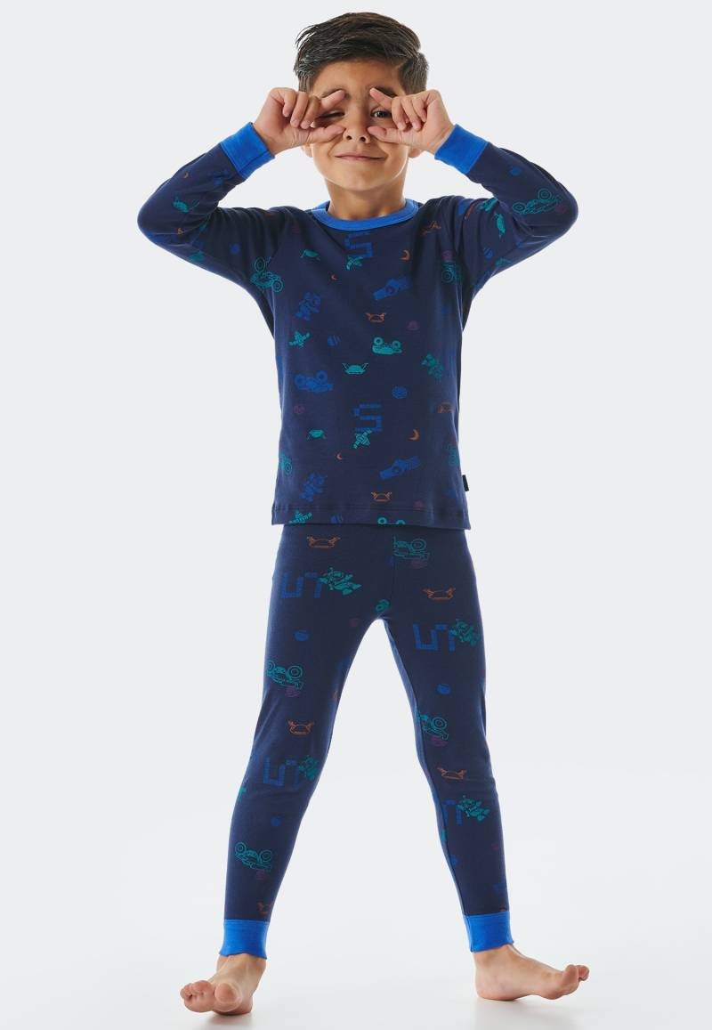 Schiesser Pyjama »"Boys World"«, (2 tlg.), mit coolem Allover-Muster von Schiesser