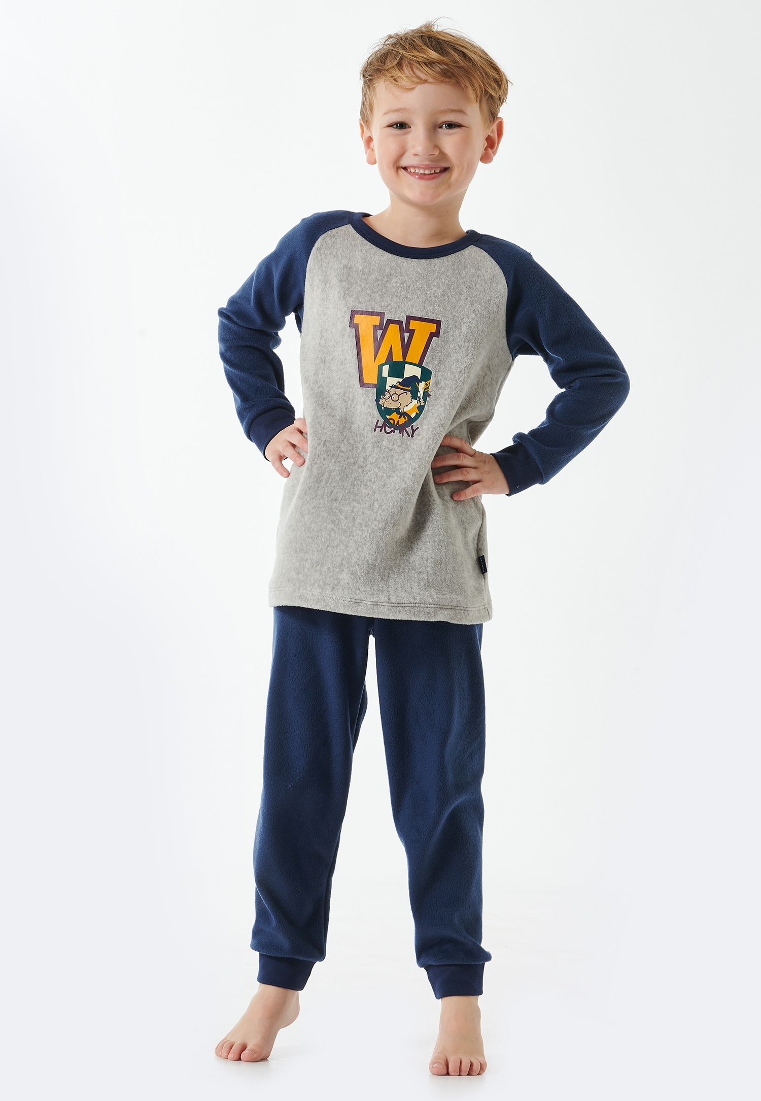 Schiesser Pyjama »"Rat Henry"«, (2 tlg.), mit grossem "W" im College-Look von Schiesser