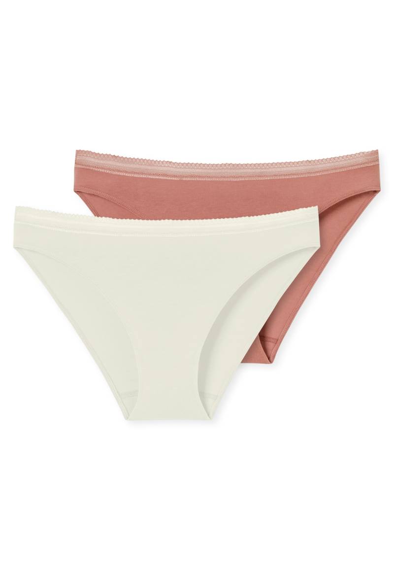 Schiesser Rioslip »"Cotton Lace"«, (2er-Pack), mit femininem Spitzenband am Bund von Schiesser