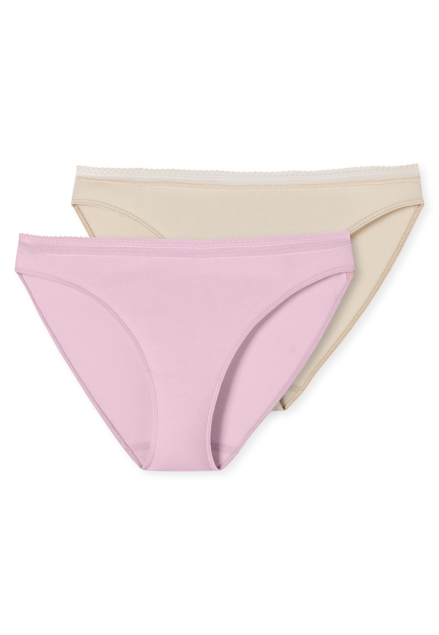 Schiesser Rioslip »"Cotton Lace"«, (2er-Pack), mit femininem Spitzenband am Bund von Schiesser