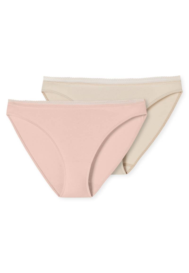 Schiesser Rioslip »"Cotton Lace"«, (2er-Pack), mit femininem Spitzenband am Bund von Schiesser