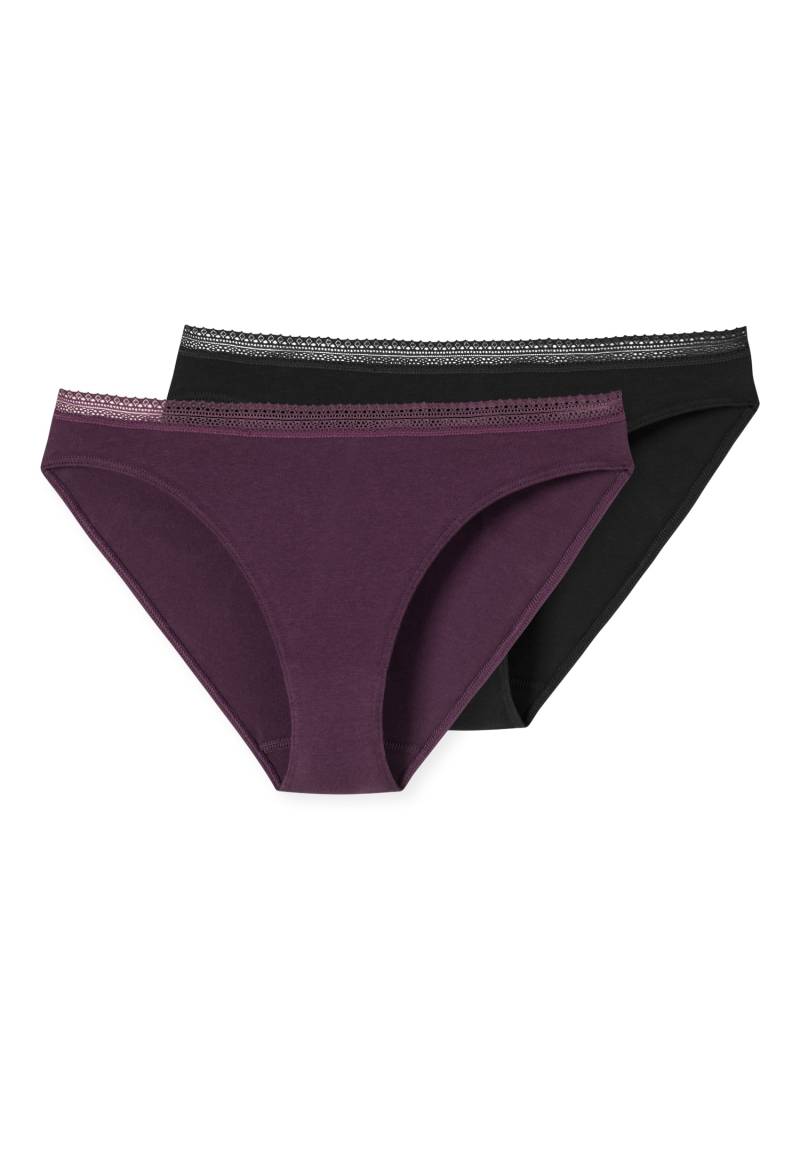 Schiesser Rioslip »"Cotton Lace"«, (2er-Pack), mit femininem Spitzenband am Bund von Schiesser