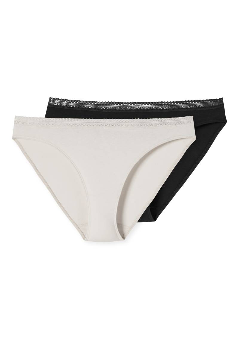 Schiesser Rioslip »"Cotton Lace"«, (2er-Pack), mit femininem Spitzenband am Bund von Schiesser