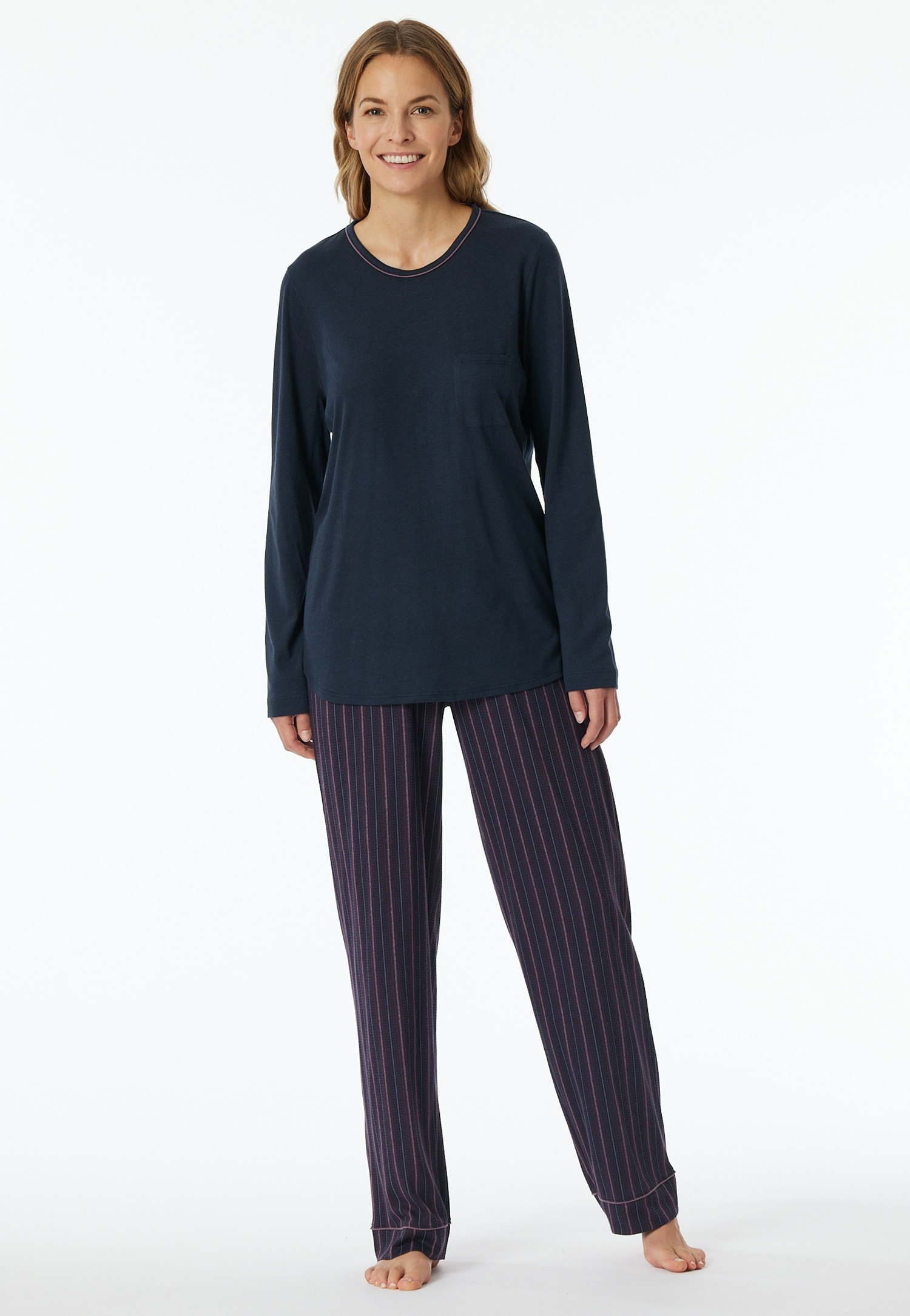 Schiesser Schlafanzug »"Comfort Nightwear"«, (2 tlg.), mit cooler Muster-Hose von Schiesser