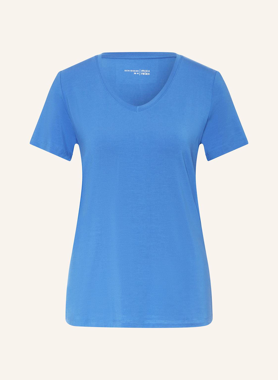 Schiesser Schlafshirt Mix+Relax blau von Schiesser