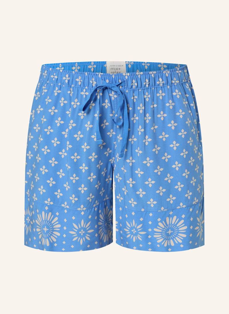 Schiesser Schlafshorts Mix+Relax blau von Schiesser