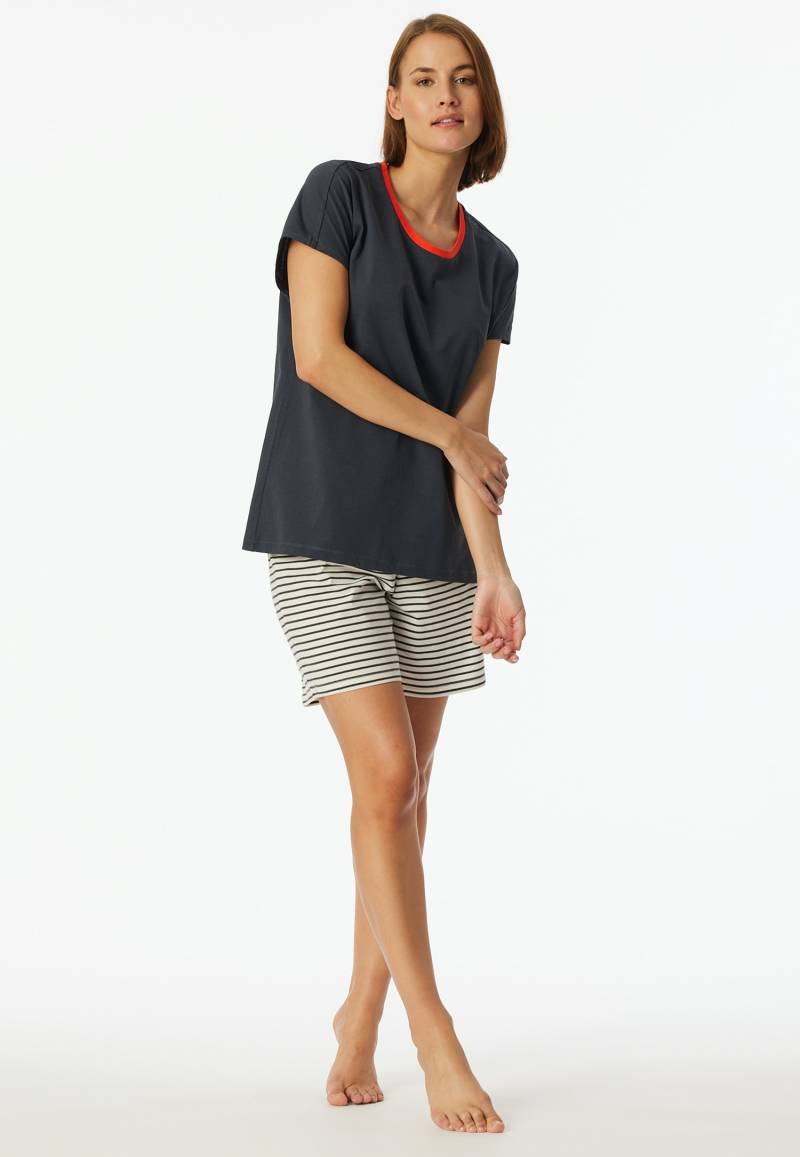 Schiesser Shorty »"Casual Essentials"«, (2 tlg.), mit unifarbenem Shirt und gestreifter Hose von Schiesser