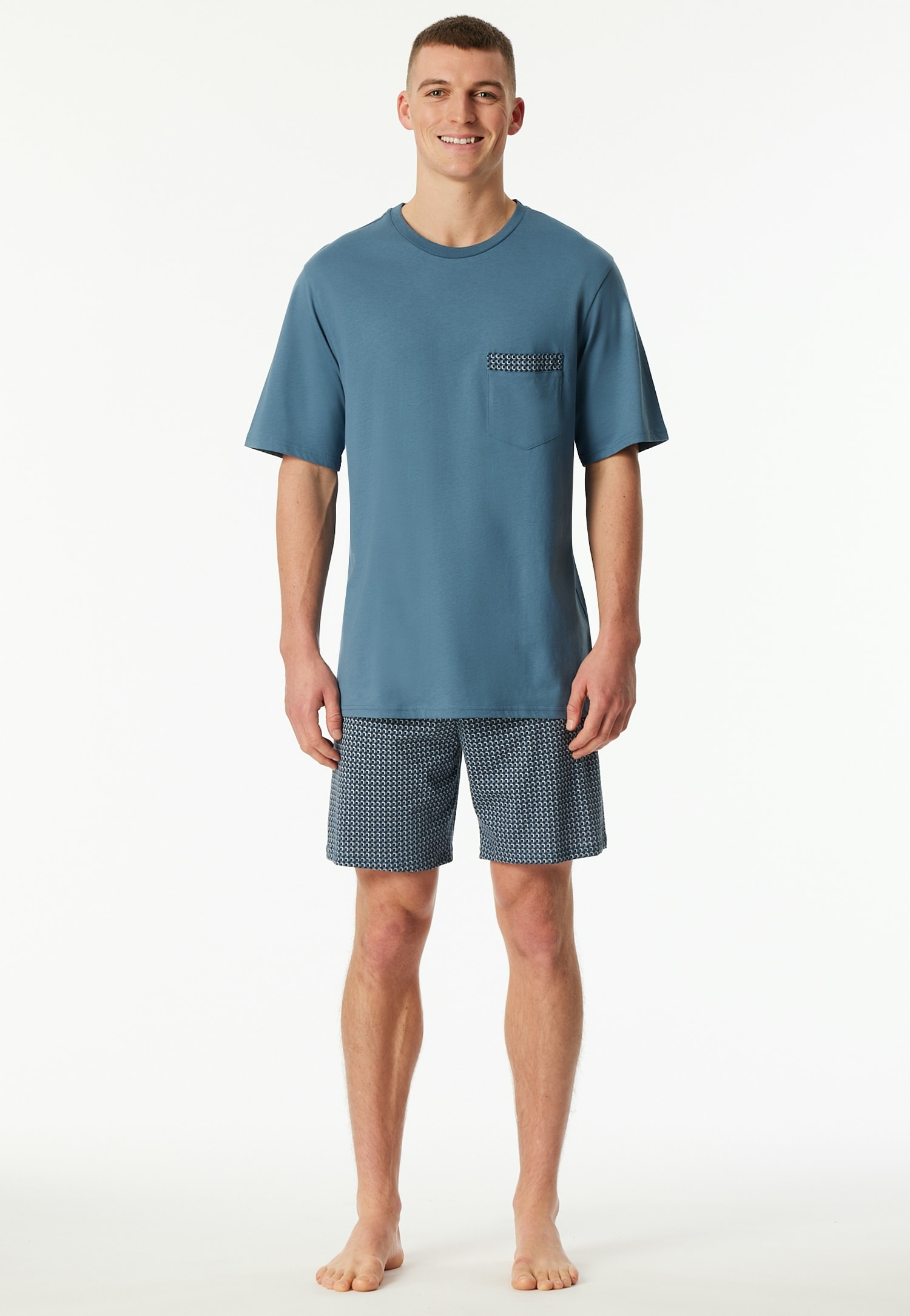 Schiesser Shorty »"Comfort Nightwear"«, (2 tlg.), mit aufgesetzter Brusttasche von Schiesser