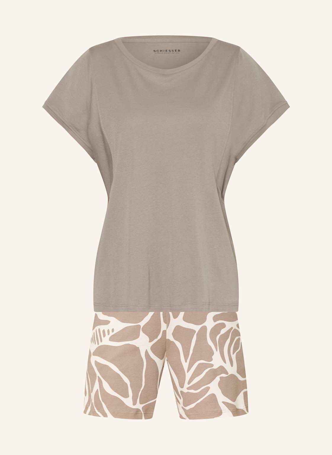 Schiesser Shorty-Schlafanzug Modern Nightwear beige Schiesser Shorty-Schlafanzug Modern Nightwear beige von Schiesser