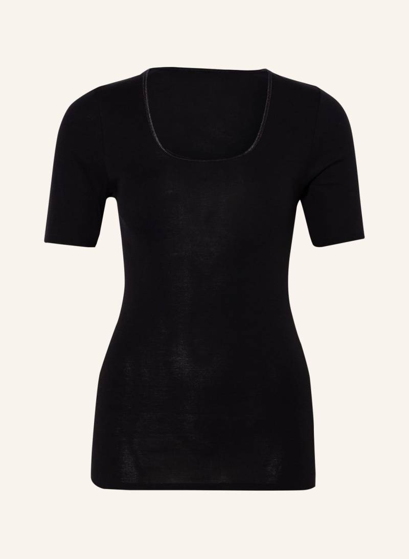 Schiesser T-Shirt Luxury schwarz von Schiesser