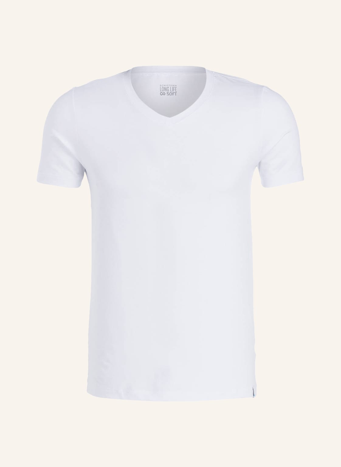 Schiesser V-Shirt Long Life Soft weiss von Schiesser