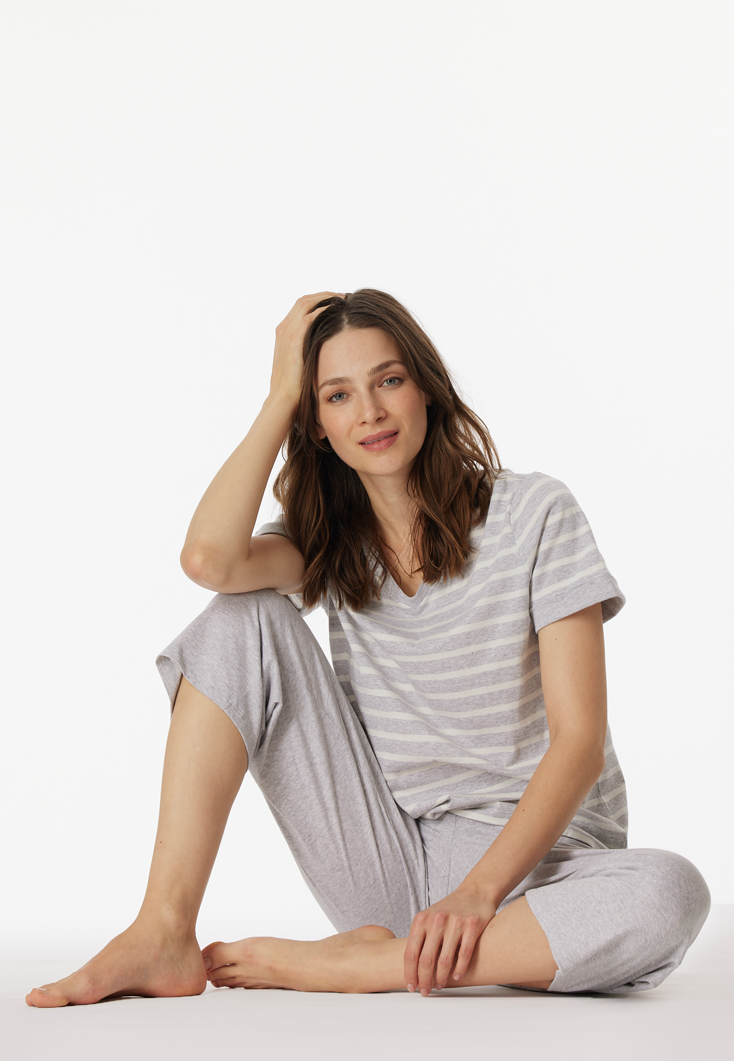 Schlafanzug 3/4-lang silbergrau-meliert - Casual Essentials 38 Schlafanzug 3/4-lang silbergrau-meliert - Casual Essentials 38 von Schiesser