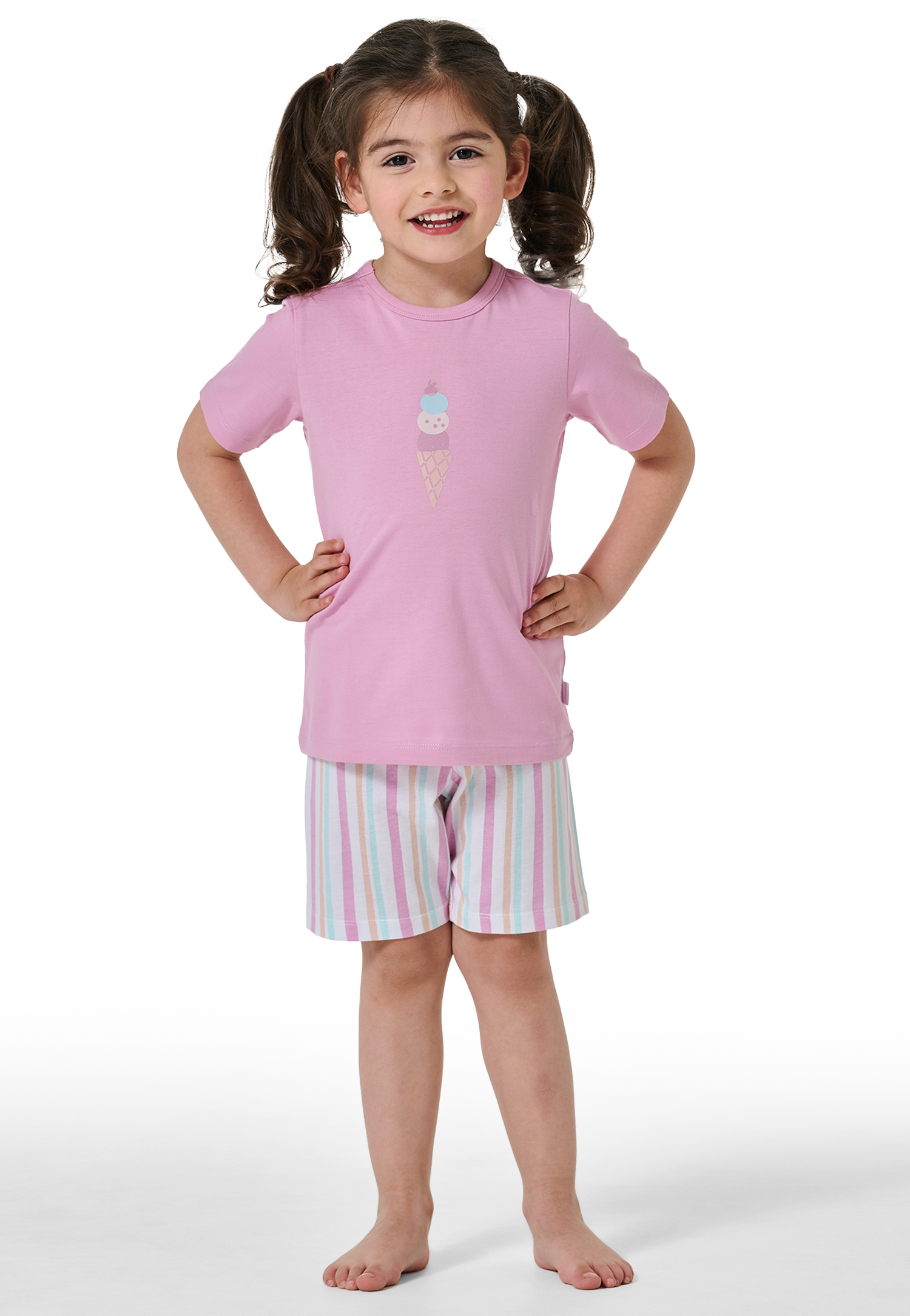Schlafanzug kurz Eis Streifen malve - Girls World 104 Schlafanzug kurz Eis Streifen malve - Girls World 104 von Schiesser