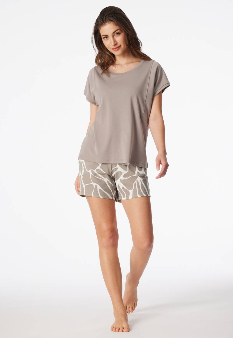 Schlafanzug kurz Interlock clay - Modern Nightwear 48 von Schiesser