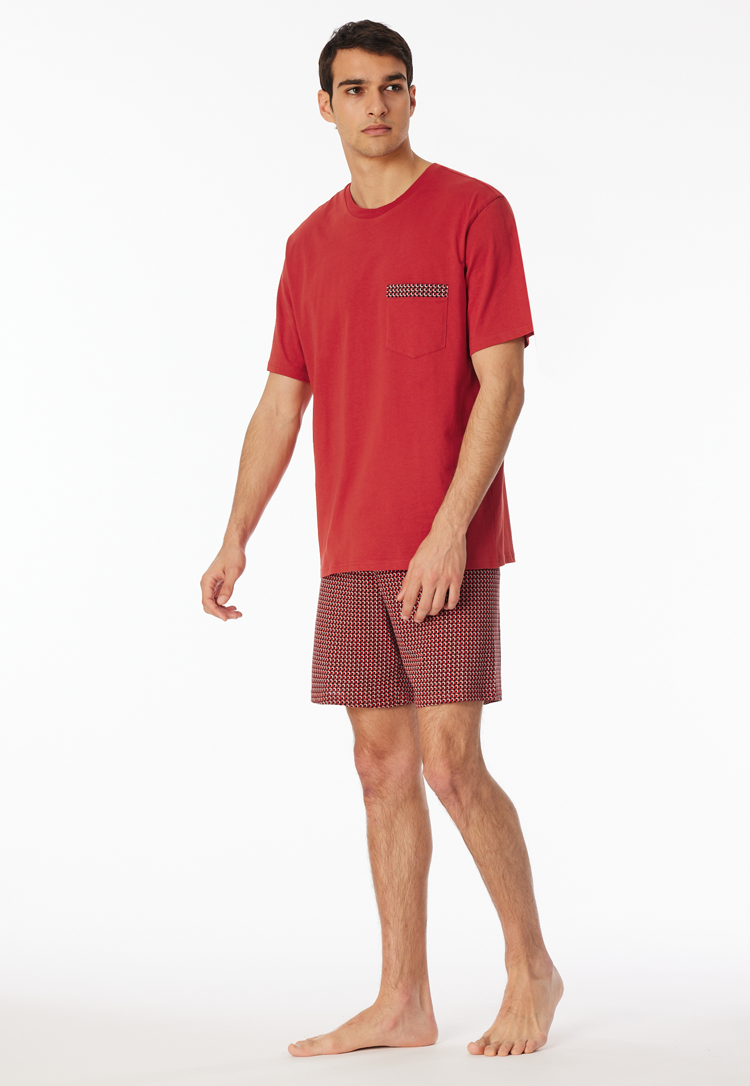 Schlafanzug kurz Organic Cotton Karos chilli-rot - Comfort Nightwear 50 Schlafanzug kurz Organic Cotton Karos chilli-rot - Comfort Nightwear 50 von Schiesser