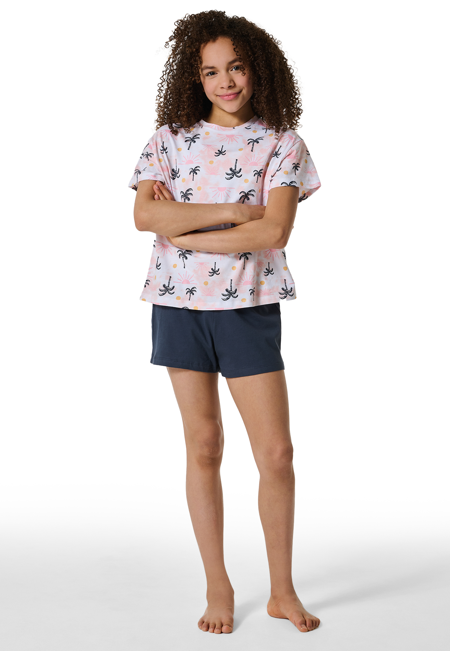 Schlafanzug kurz Organic Cotton Palmen zartrosa - Nightwear 176 Schlafanzug kurz Organic Cotton Palmen zartrosa - Nightwear 176 von Schiesser