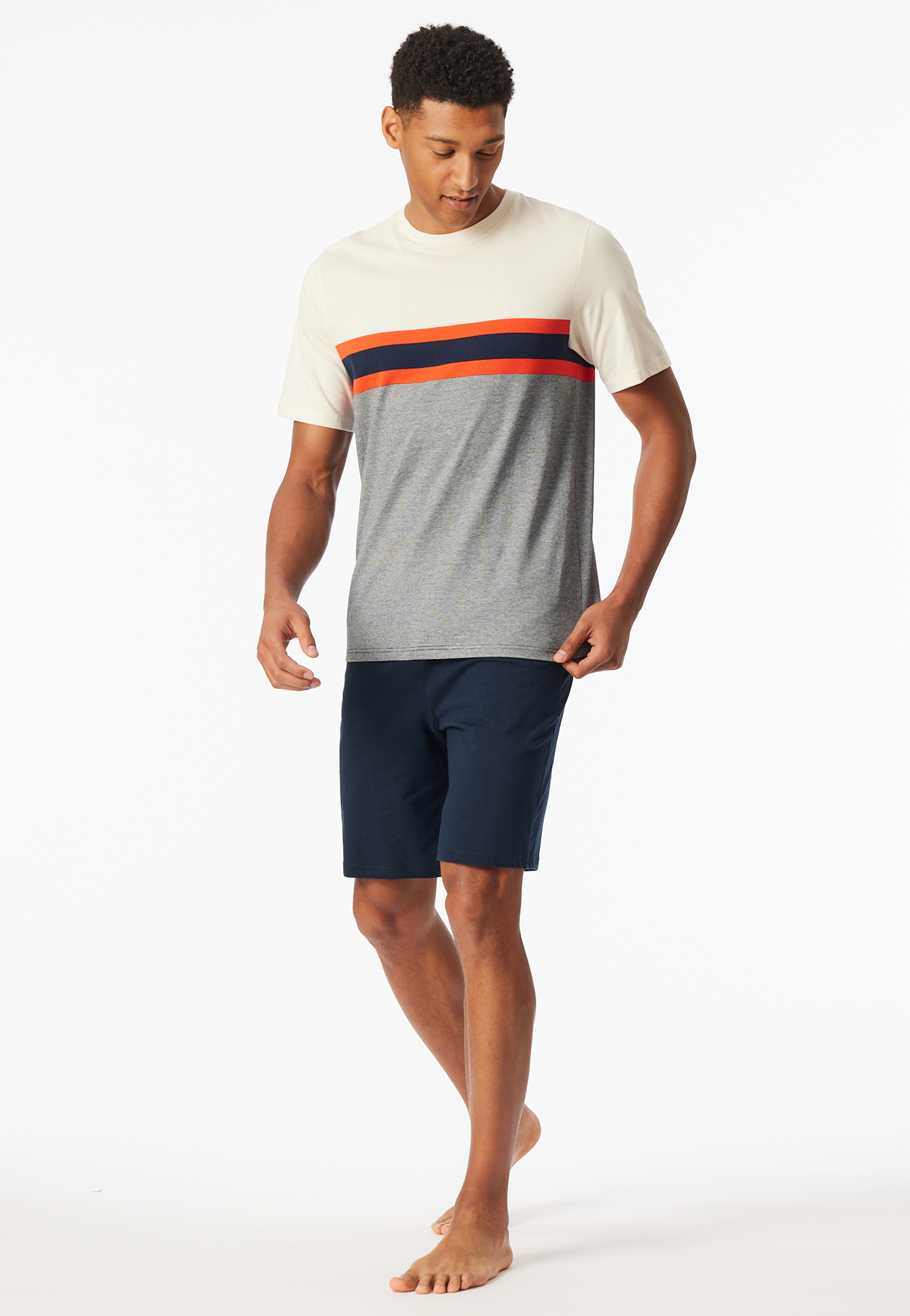 Schlafanzug kurz Ringel hellrot - Casual Nightwear 48 Schlafanzug kurz Ringel hellrot - Casual Nightwear 48 von Schiesser