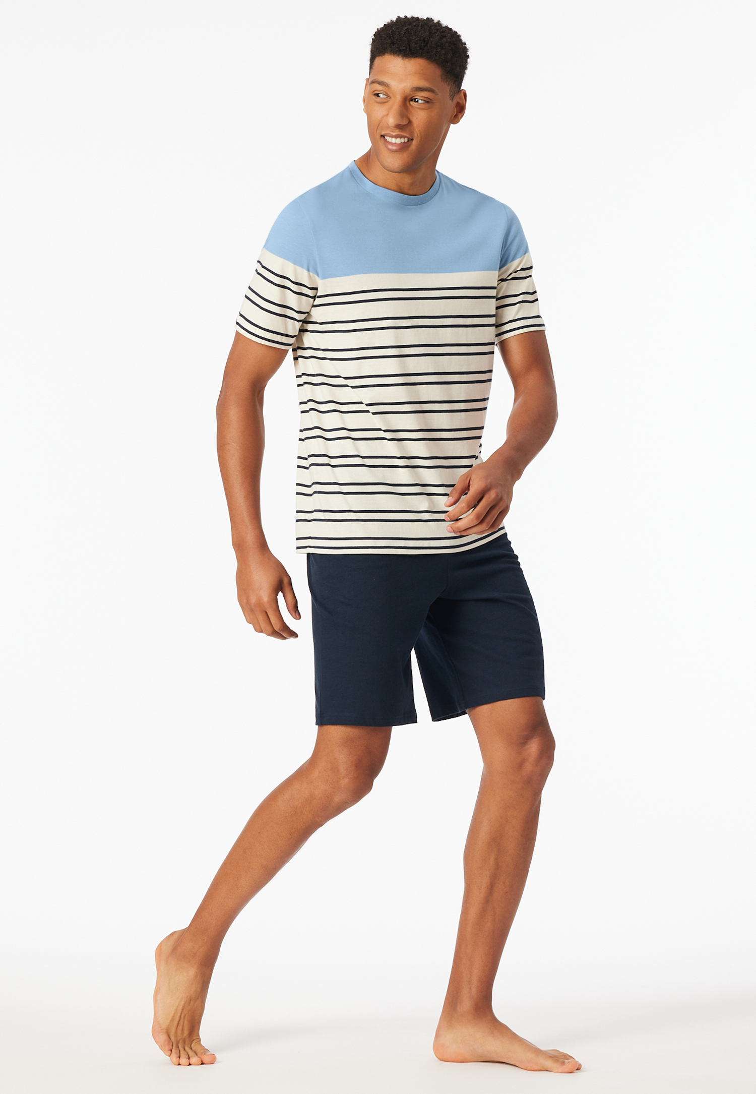 Schlafanzug kurz Ringel pacific blue - Casual Nightwear 54 Schlafanzug kurz Ringel pacific blue - Casual Nightwear 54 von Schiesser