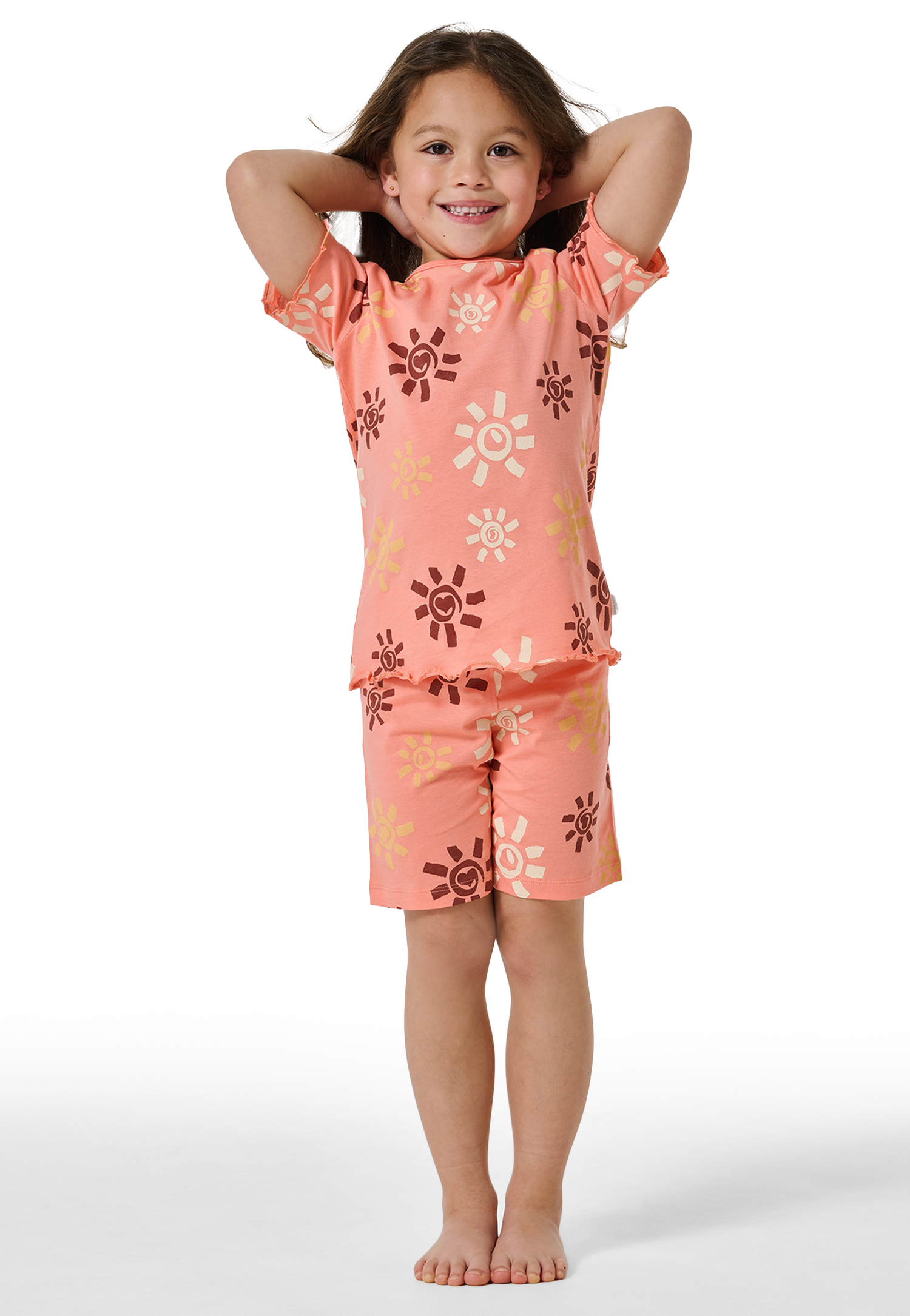 Schlafanzug kurz Rollsaum Sonnen apricot - Girls World 98 Schlafanzug kurz Rollsaum Sonnen apricot - Girls World 98 von Schiesser