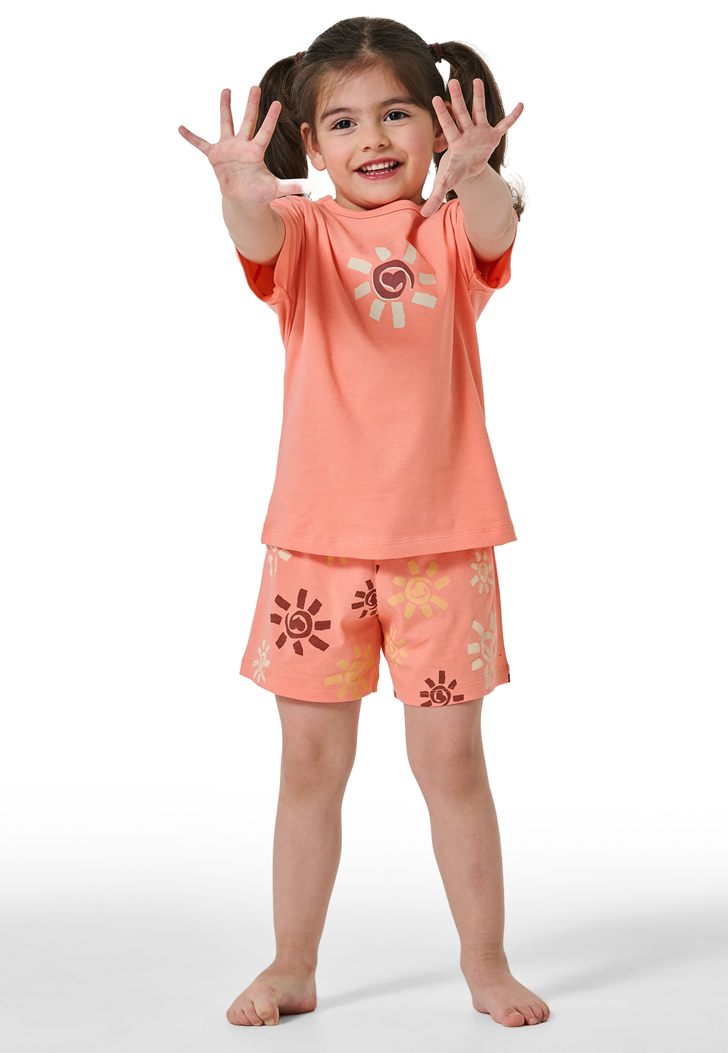 Schlafanzug kurz Sonne apricot - Girls World 104 Schlafanzug kurz Sonne apricot - Girls World 104 von Schiesser