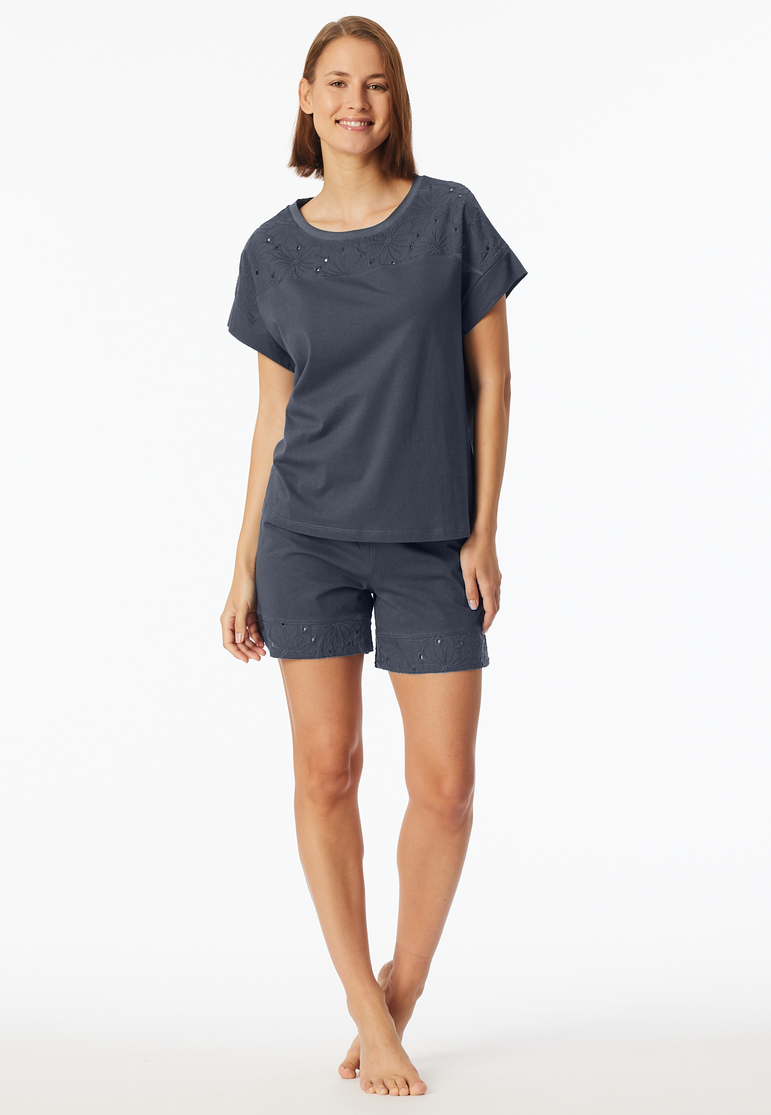 Schlafanzug kurz graphit - Casual Nightwear 42 Schlafanzug kurz graphit - Casual Nightwear 42 von Schiesser