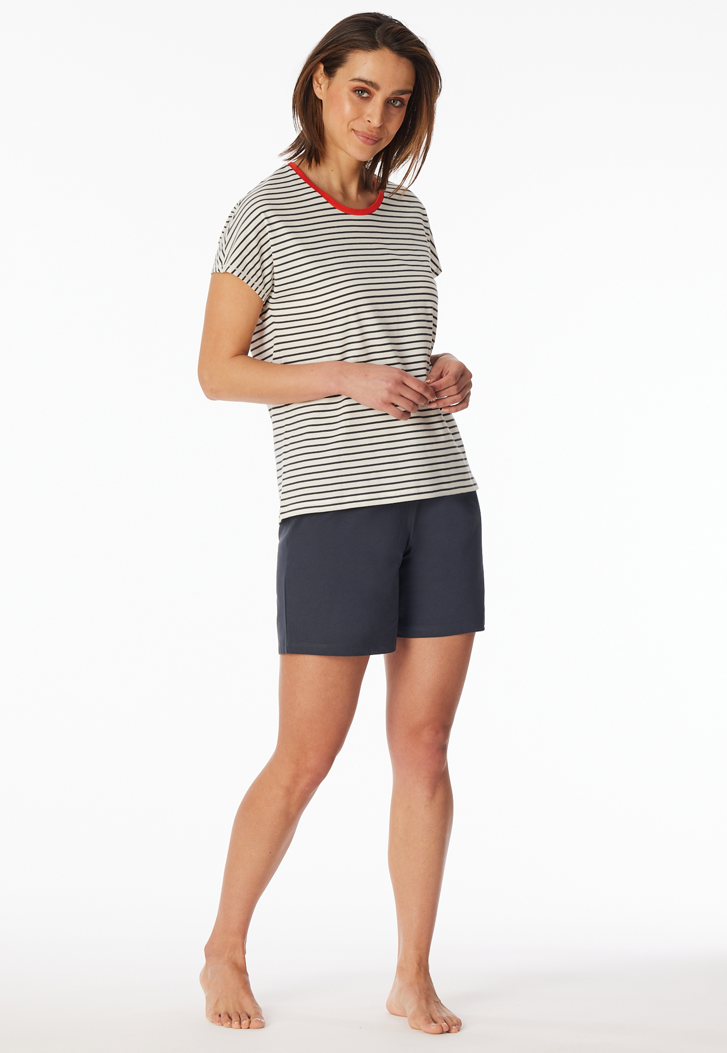 Schlafanzug kurz off-white - Casual Essentials 36 Schlafanzug kurz off-white - Casual Essentials 36 von Schiesser