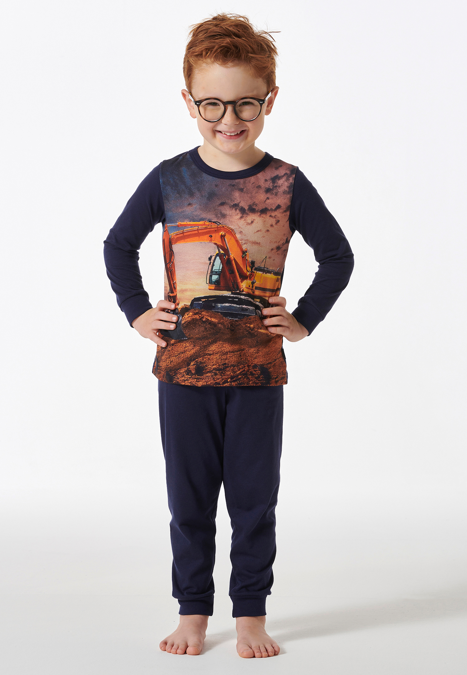 Schlafanzug lang Bagger dunkelblau - Boys World 92 Schlafanzug lang Bagger dunkelblau - Boys World 92 von Schiesser