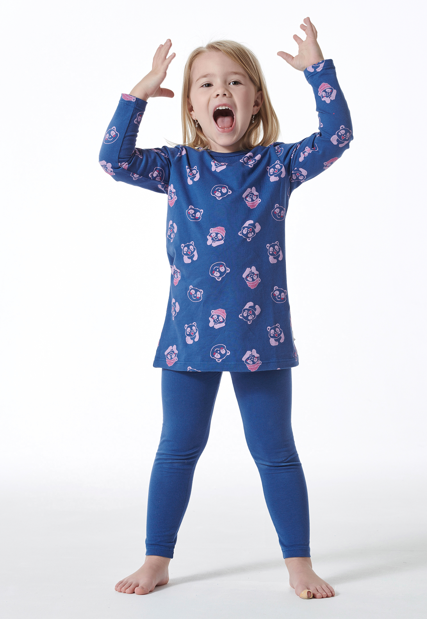 Schlafanzug lang Organic Cotton Leggings Panda blau - Girls World 92 Schlafanzug lang Organic Cotton Leggings Panda blau - Girls World 92 von Schiesser