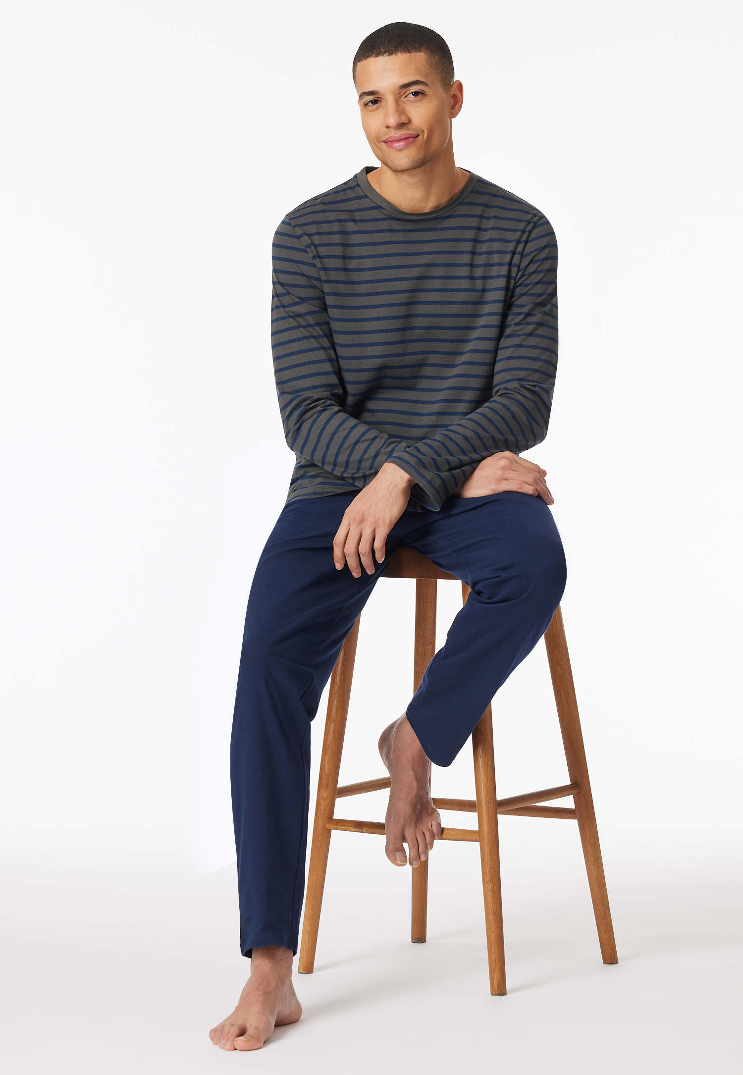 Schlafanzug lang Streifen anthrazit - Casual Essentials 102 Schlafanzug lang Streifen anthrazit - Casual Essentials 102 von Schiesser