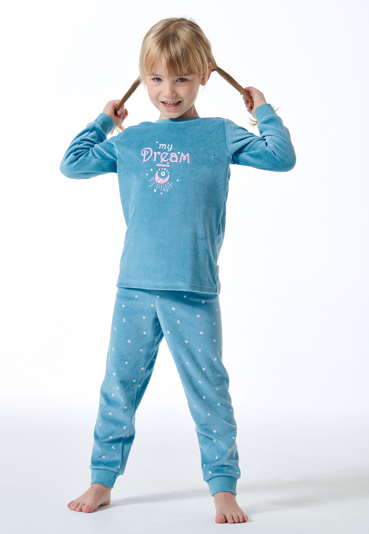 Schlafanzug lang Velour Bündchen Sterne aquarium - Girls World 92 Schlafanzug lang Velour Bündchen Sterne aquarium - Girls World 92 von Schiesser