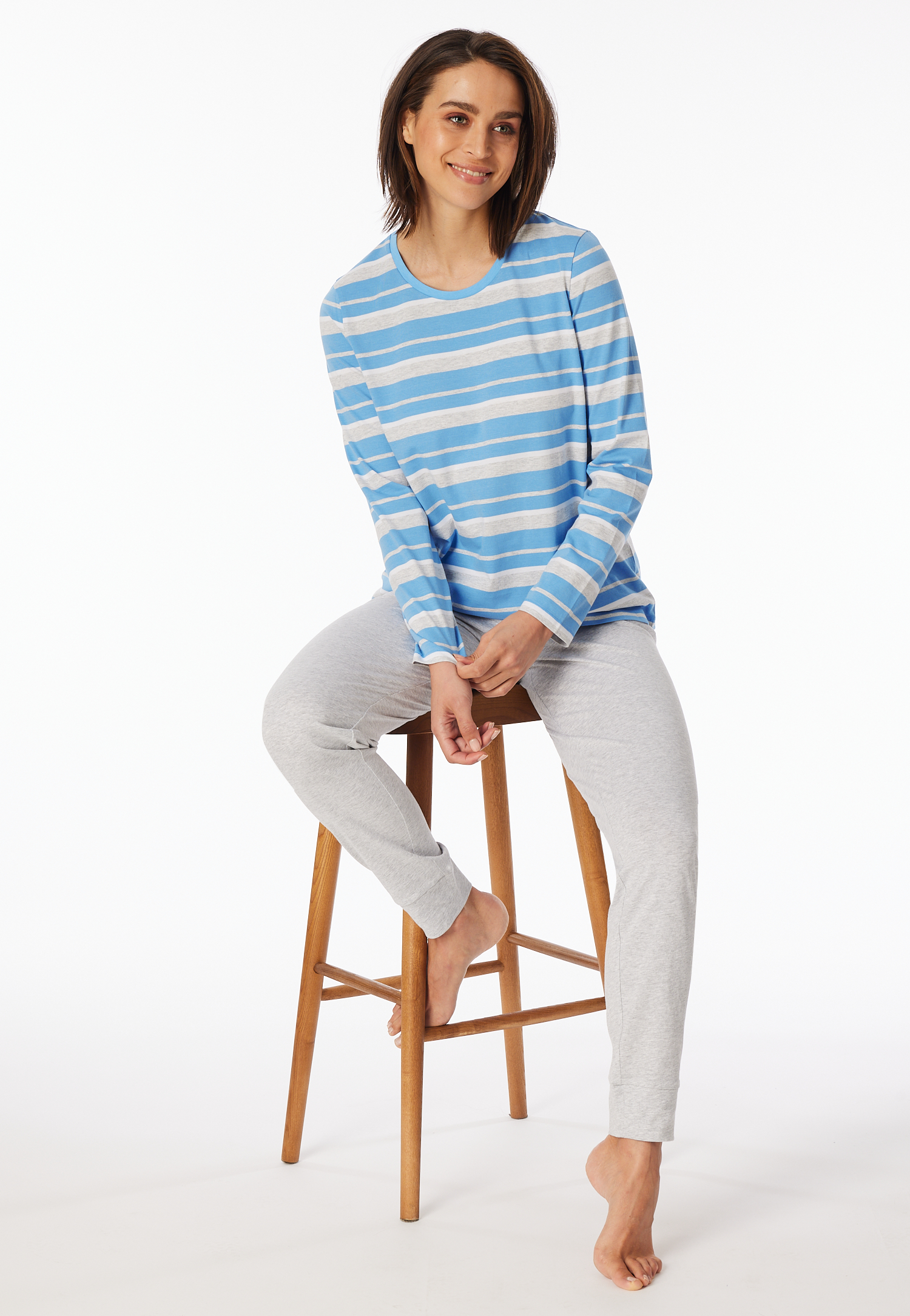Schlafanzug lang hellblau - Casual Essentials 40 Schlafanzug lang hellblau - Casual Essentials 40 von Schiesser